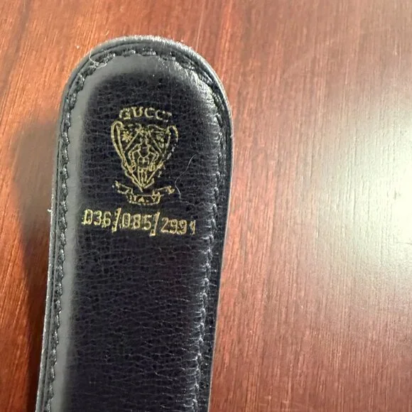 Gucci two-tone leather belt - Picture 4 of 7